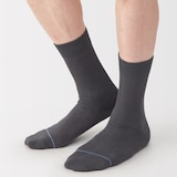 紳士　足なり直角　さらっと綿靴下