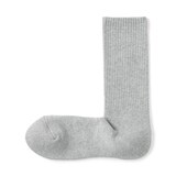 紳士　足なり直角　パイル編み　靴下