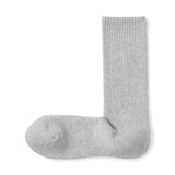 紳士　足なり直角　パイル編み　靴下