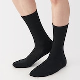 紳士　足なり直角　パイル編み　靴下