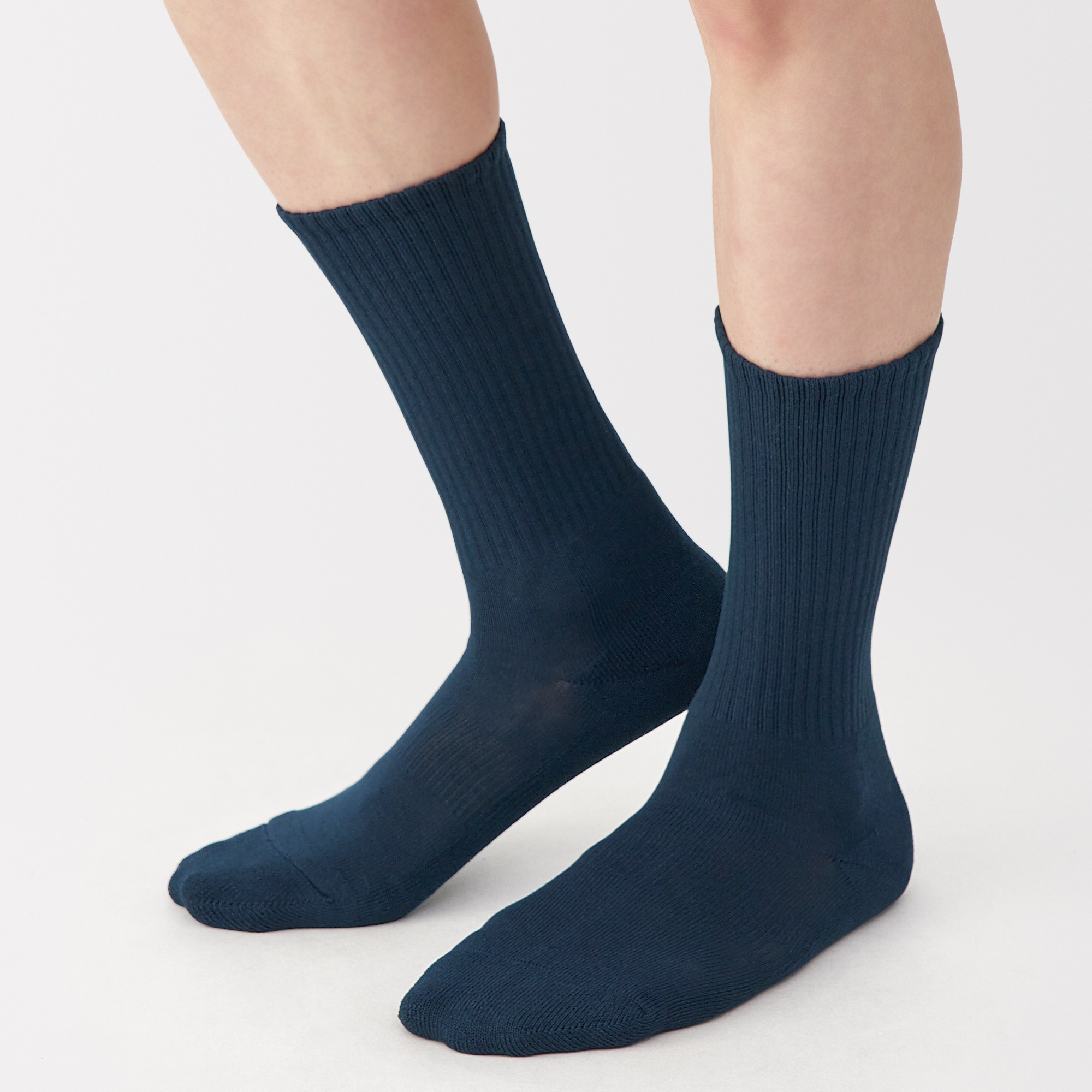 紳士　足なり直角　パイル編み　靴下