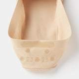 婦人　つま先に縫い目のない　深履きフットカバー（かかと滑り止め付き）