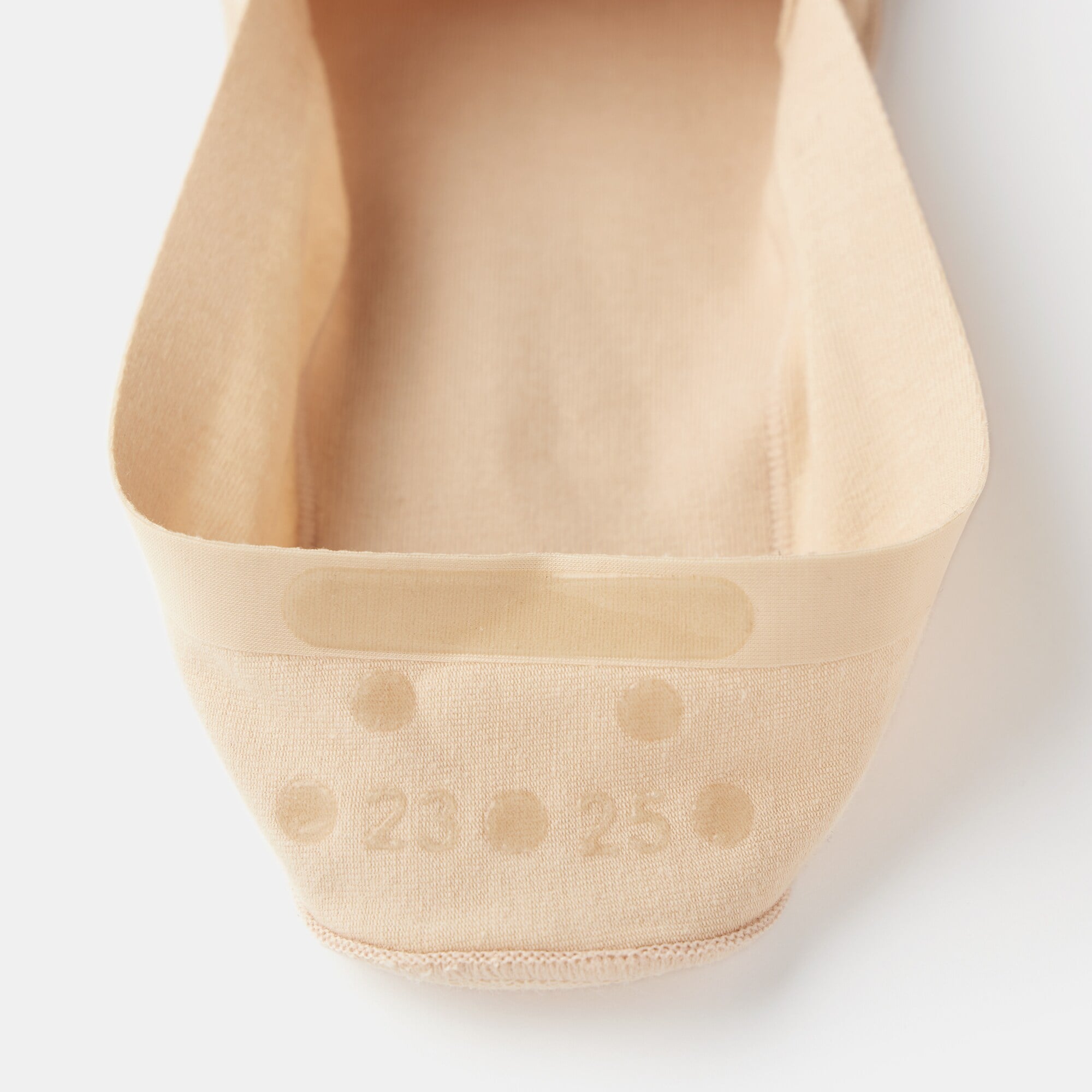 婦人　つま先に縫い目のない　深履きフットカバー（かかと滑り止め付き）