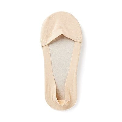 婦人　つま先に縫い目のない　深履きフットカバー（かかと滑り止め付き）