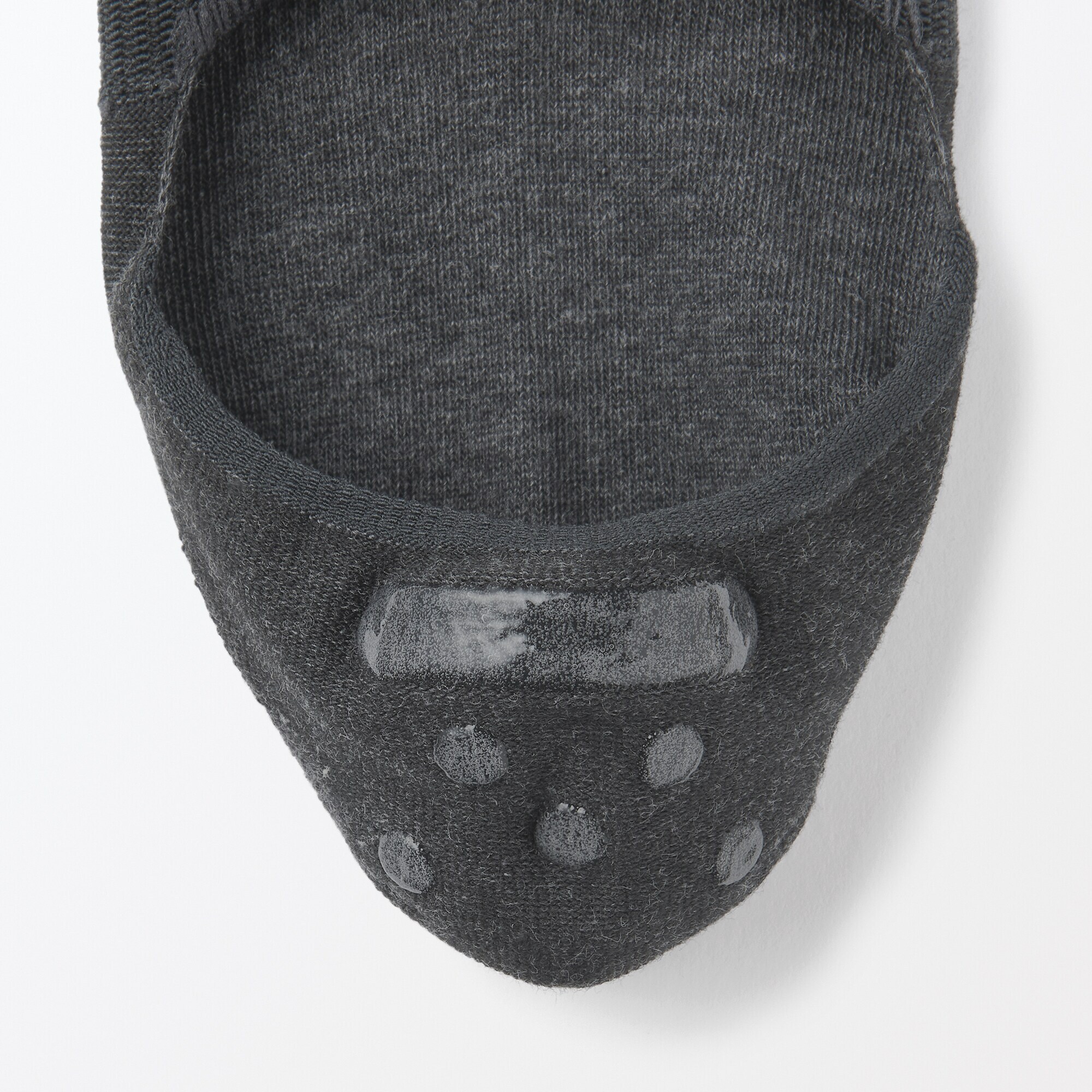 婦人　かかと滑り止め付き　薄手　フットカバー　※杢色