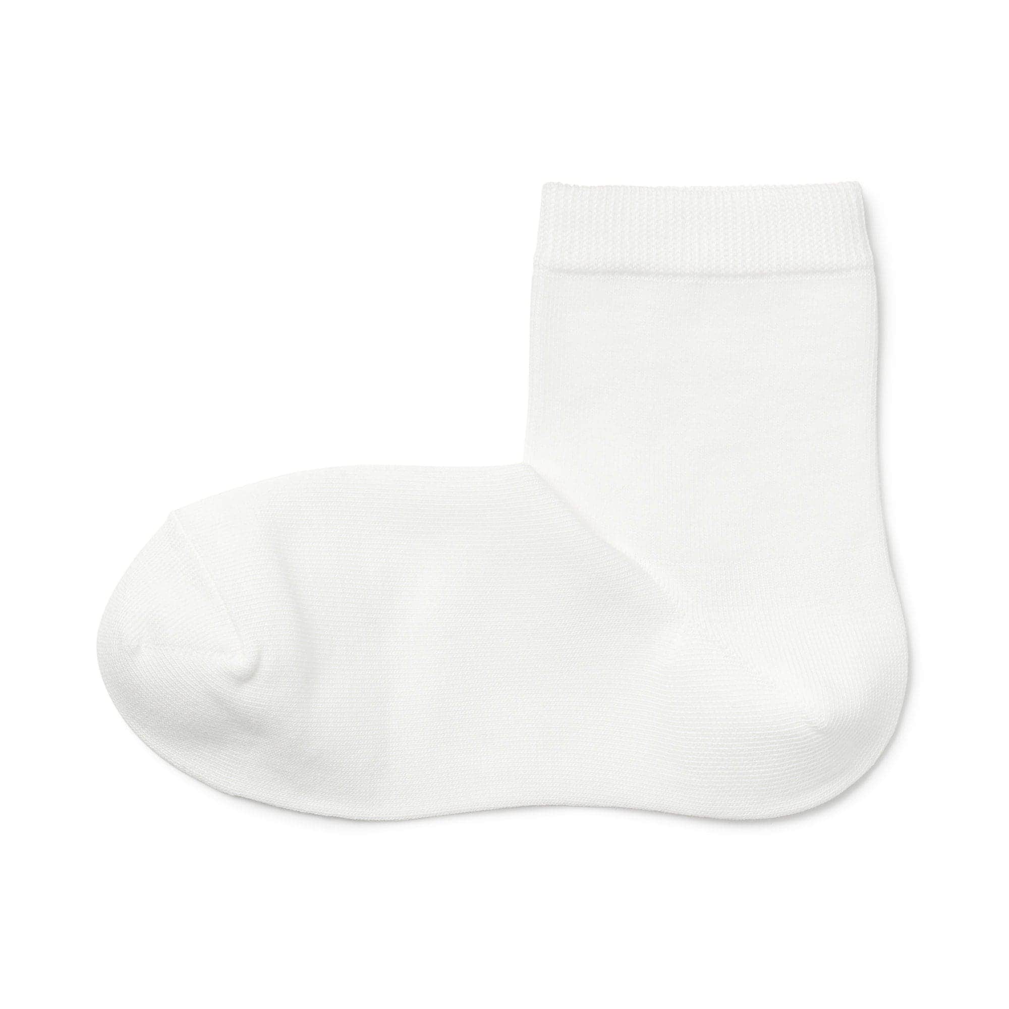 婦人　足なり直角　履き口やわらか　ショート丈靴下（口ゴムなし・三層）