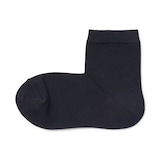 婦人　足なり直角　履き口やわらか　ショート丈靴下（口ゴムなし・三層）