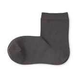 婦人　足なり直角　履き口やわらか　ショート丈靴下（口ゴムなし・三層）