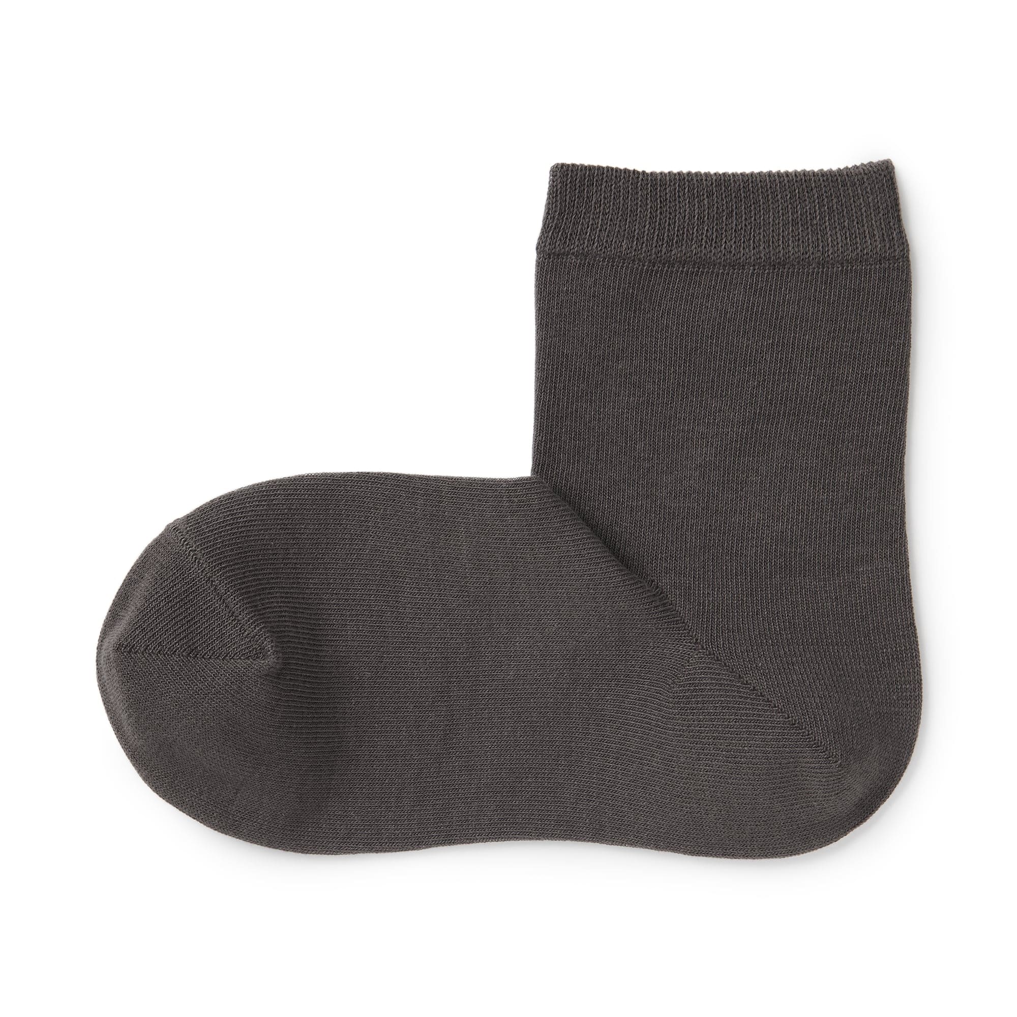 婦人　足なり直角　履き口やわらか　ショート丈靴下（口ゴムなし・三層）