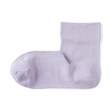 婦人　足なり直角　履き口やわらか　レーヨン混　薄手ショート丈靴下（口ゴムなし）