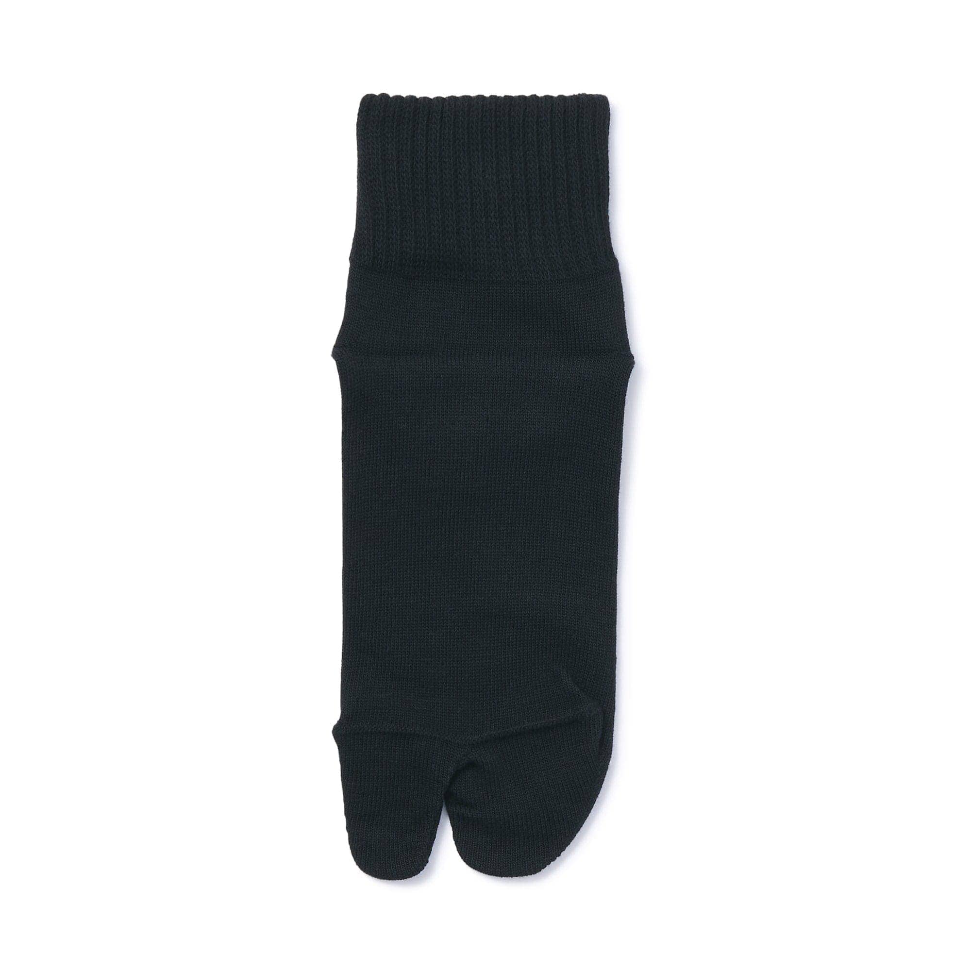 婦人　足なり直角　履き口やわらか　たび型ショート丈靴下