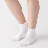 婦人　足なり直角　さらっと綿　ショート丈靴下