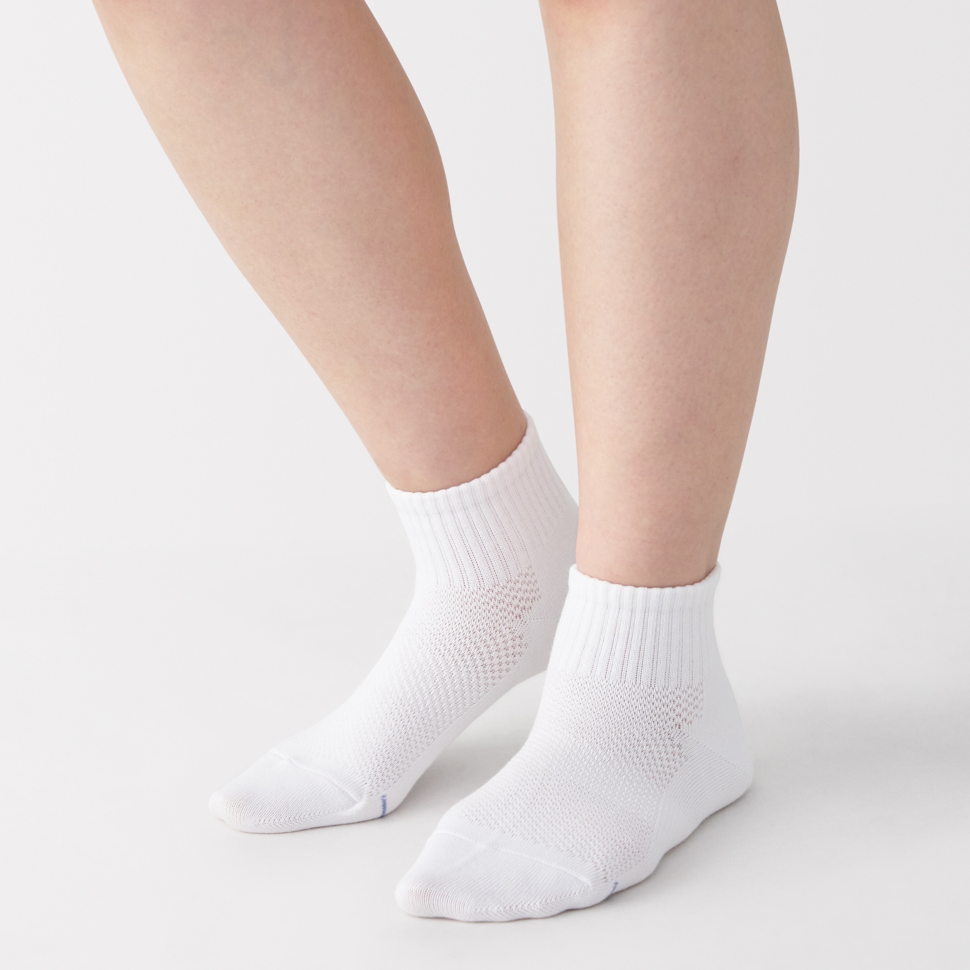 婦人　足なり直角　さらっと綿　ショート丈靴下