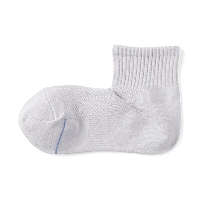 婦人　足なり直角　さらっと綿　ショート丈靴下
