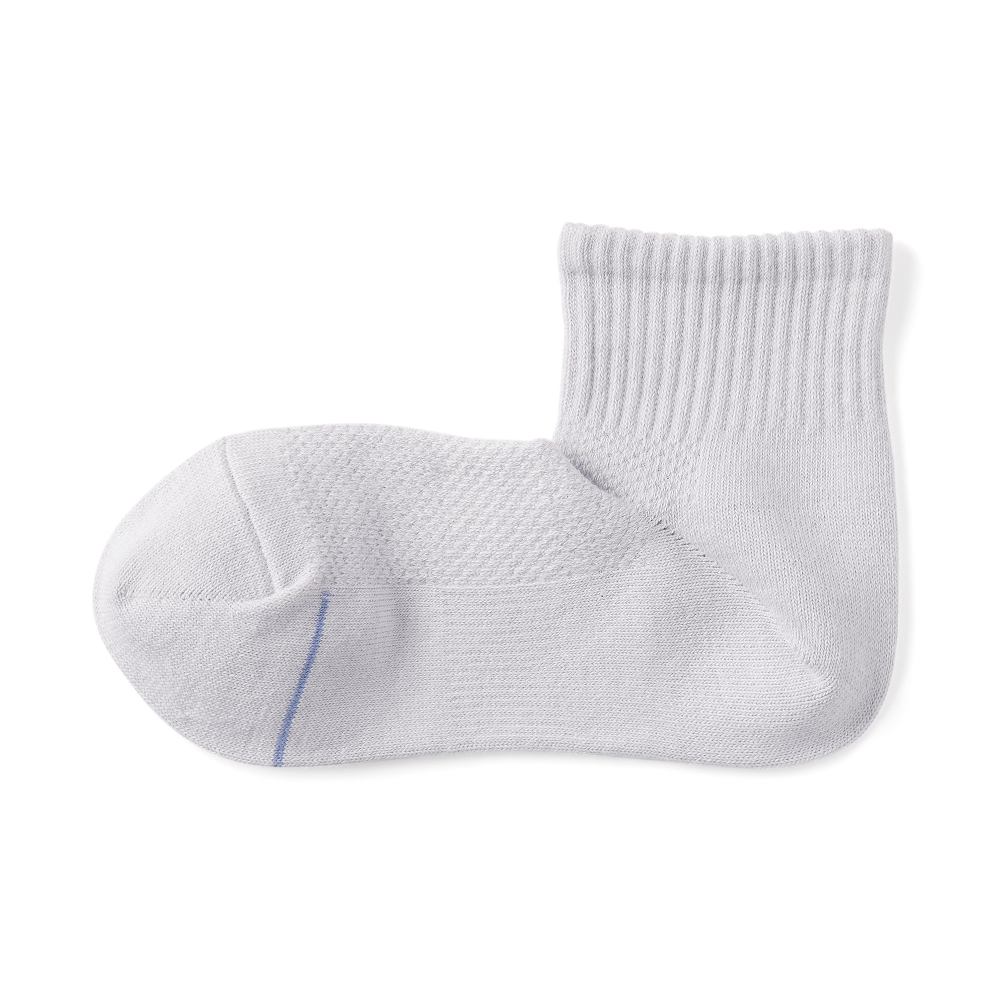 婦人　足なり直角　さらっと綿　ショート丈靴下