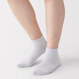 婦人　足なり直角　さらっと綿　ショート丈靴下
