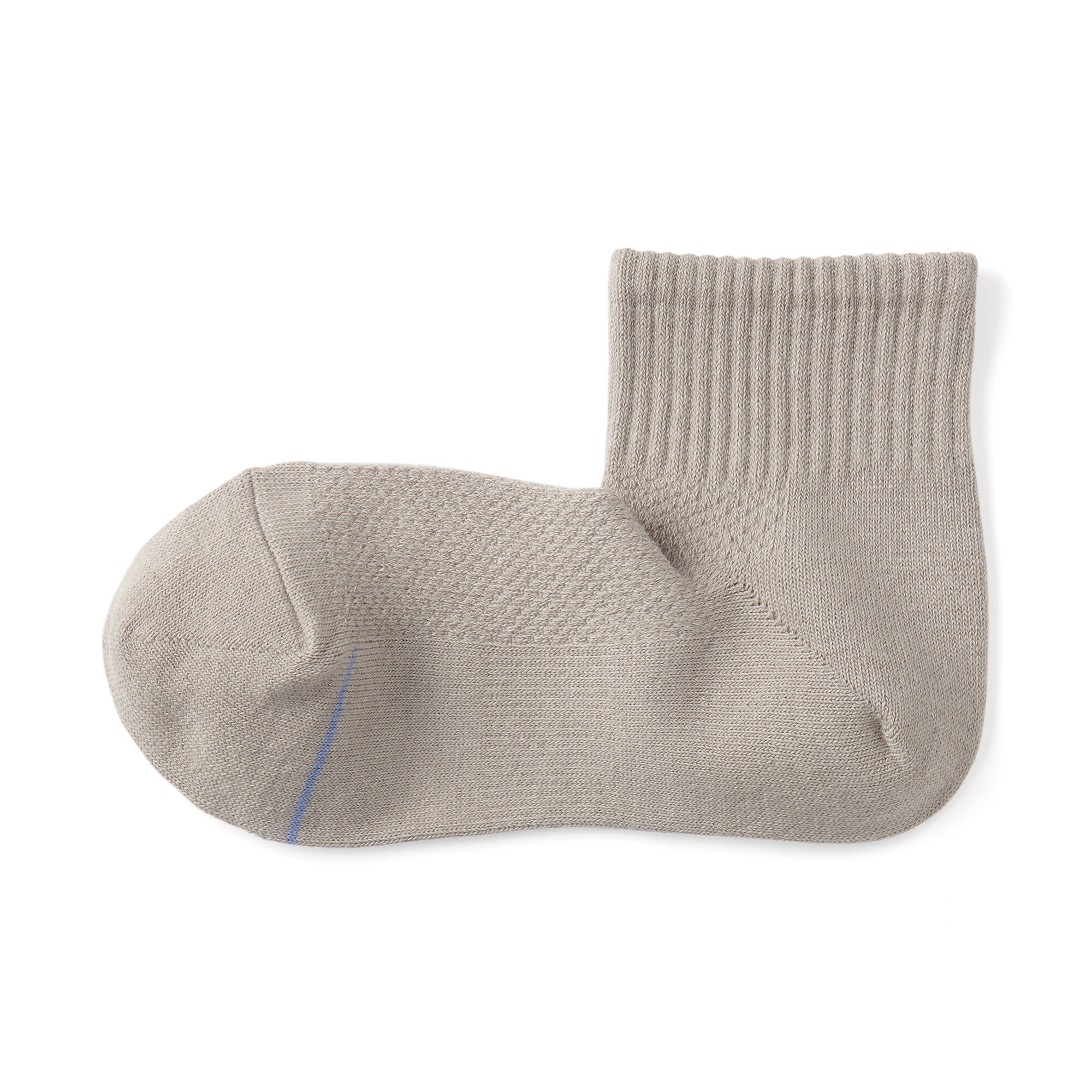 婦人　足なり直角　さらっと綿　ショート丈靴下