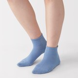 婦人　足なり直角　さらっと綿　ショート丈靴下