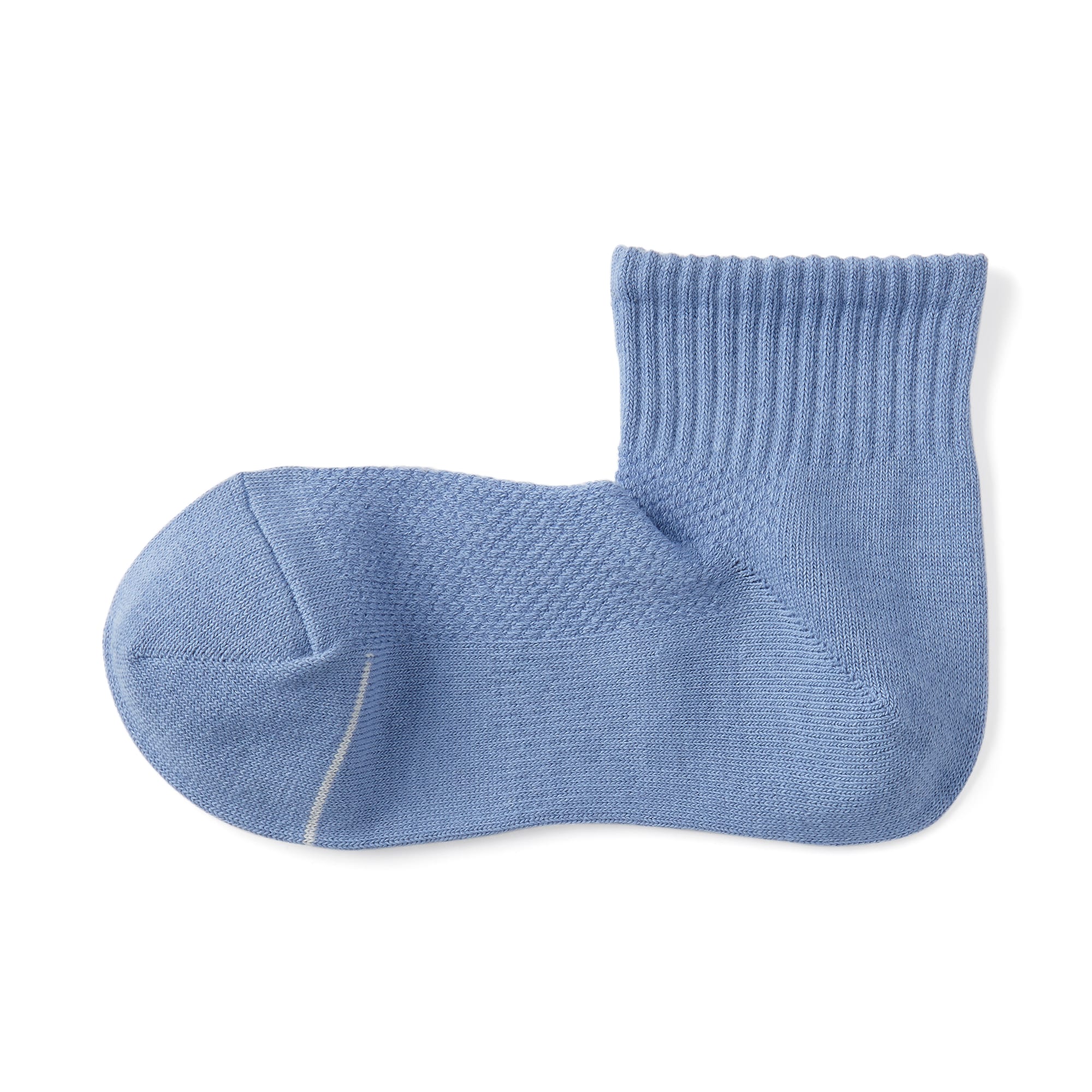 婦人　足なり直角　さらっと綿　ショート丈靴下