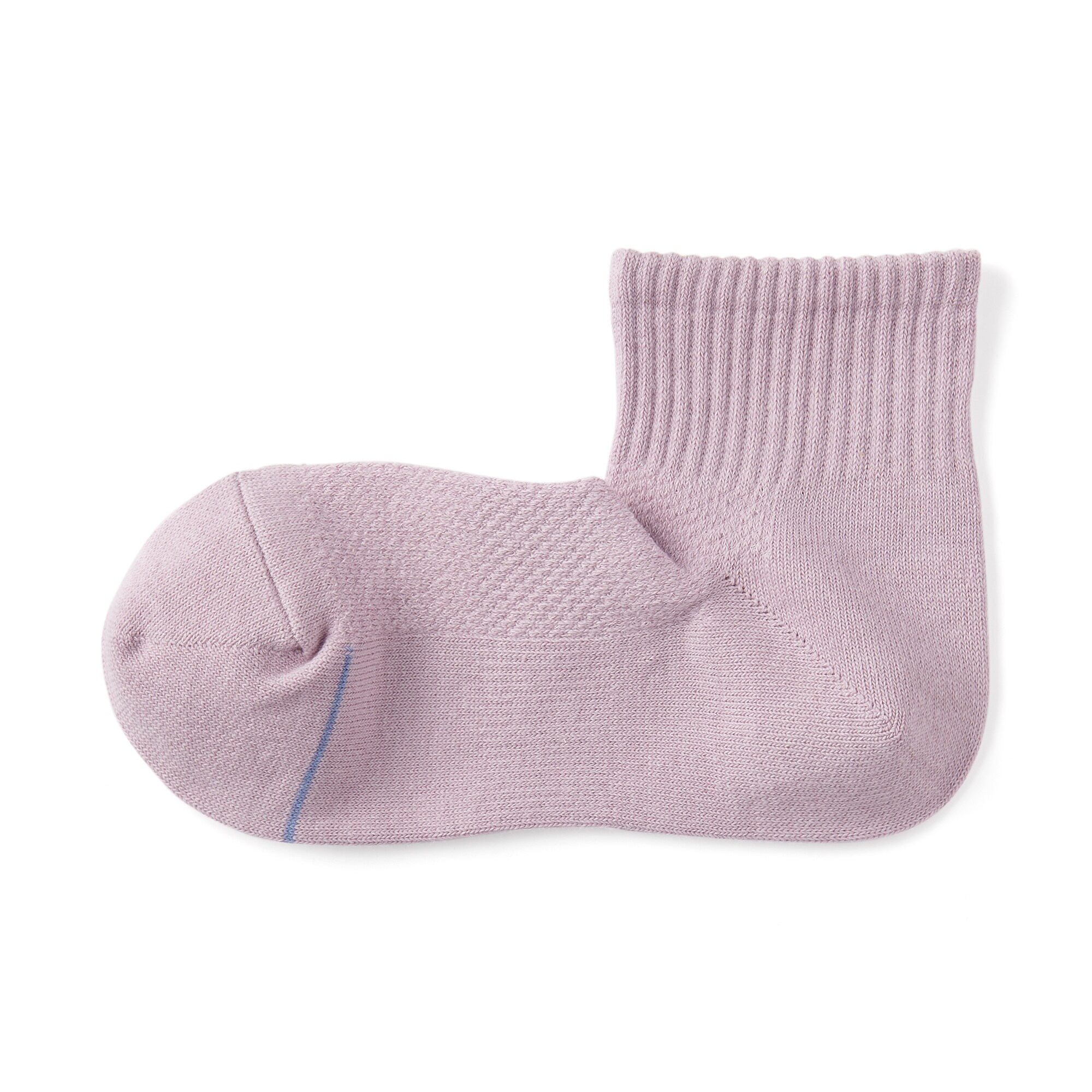 婦人　足なり直角　さらっと綿　ショート丈靴下