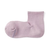 婦人　足なり直角　さらっと綿　ショート丈靴下