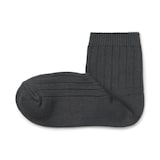 婦人　足なり直角　履き口やわらか　太リブショート丈靴下