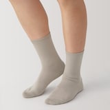婦人　足なり直角　履き口やわらか　靴下（口ゴムなし・三層）