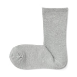 婦人　足なり直角　履き口やわらか　足首に沿う靴下　※杢色