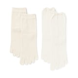 婦人　足なり直角　重ね履き　５本指靴下（２足組）