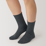 婦人　足なり直角　内側シルク使い　ルームソックス