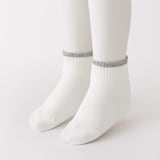 キッズ　足なり直角　ショート丈靴下（柄・３足組）