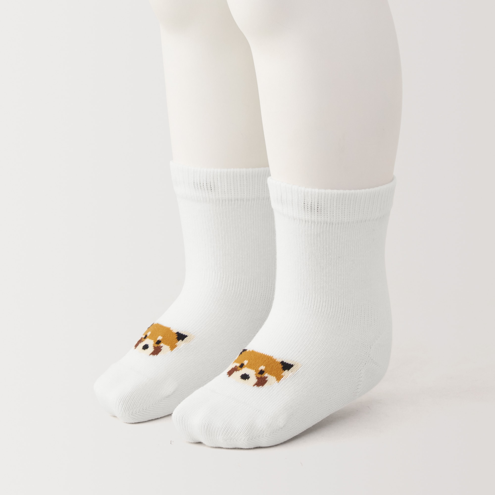 ベビー　足なり直角　動物柄　靴下（３足組）