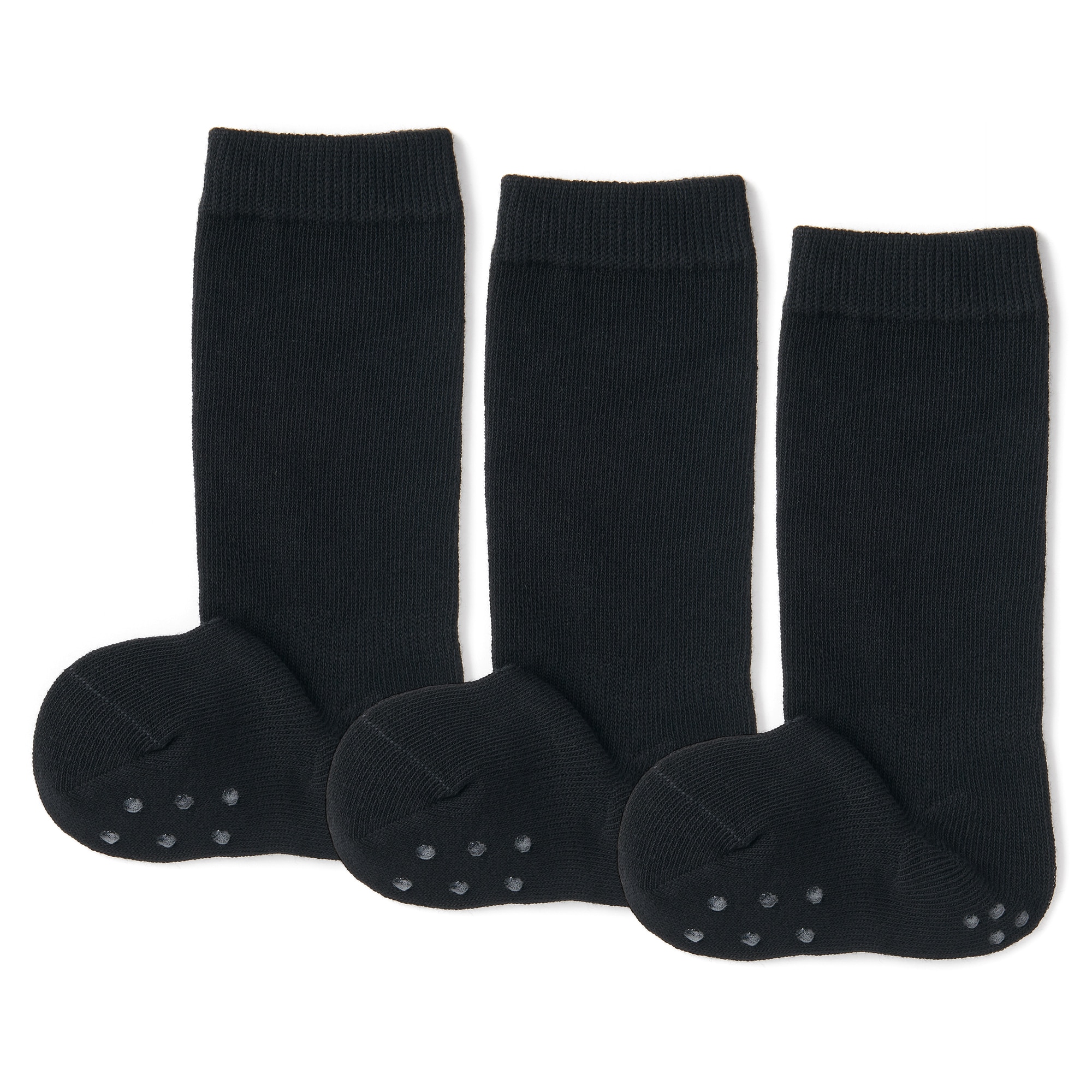 ベビー　足なり直角　ハイソックス（３足組）