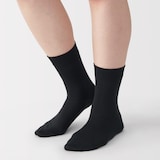 婦人　足なり直角　履き口やわらか　レーヨン混　薄手　靴下（口ゴムなし）