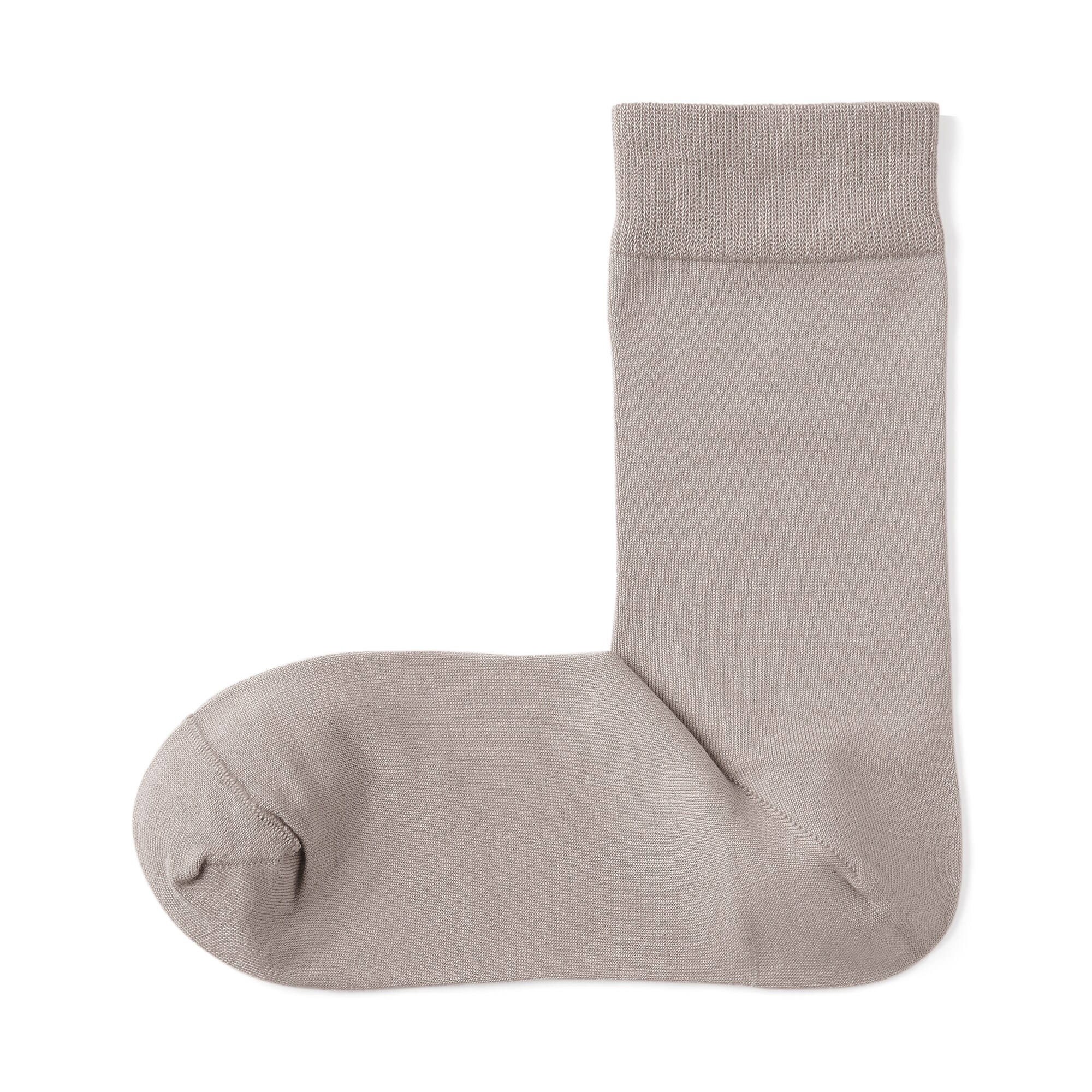 婦人　足なり直角　履き口やわらか　レーヨン混　薄手　靴下（口ゴムなし）