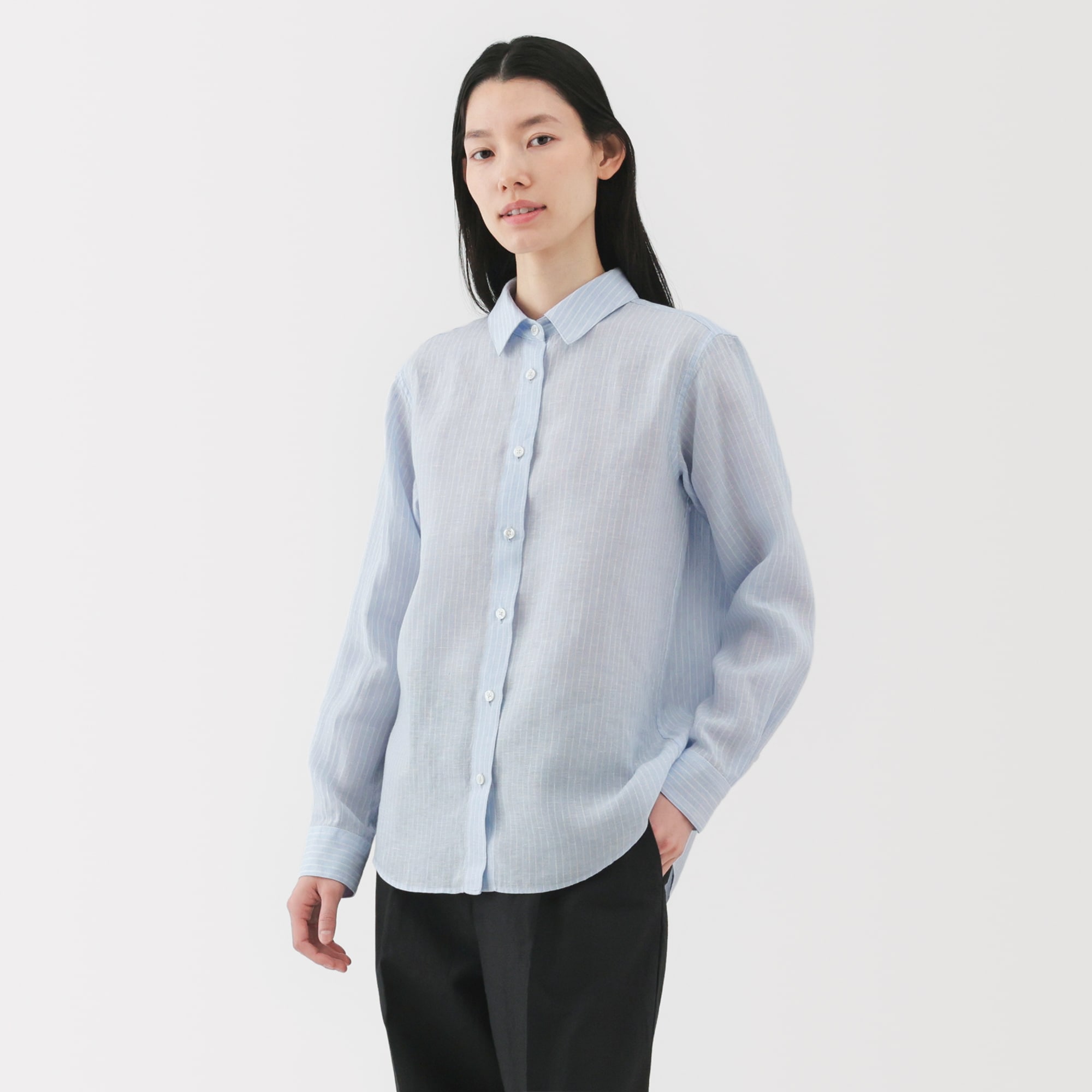 婦人 ヘンプ混 デニムラップワイドスカートパンツ | 無印良品