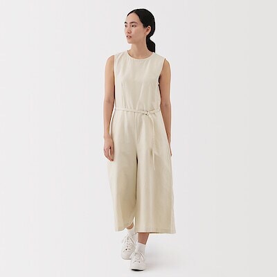 婦人　ヘンプ混　ツイル　ジャンプスーツ