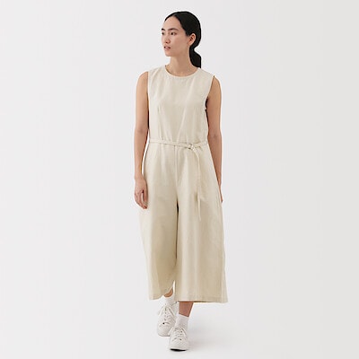 婦人　ヘンプ混　ツイル　ジャンプスーツ