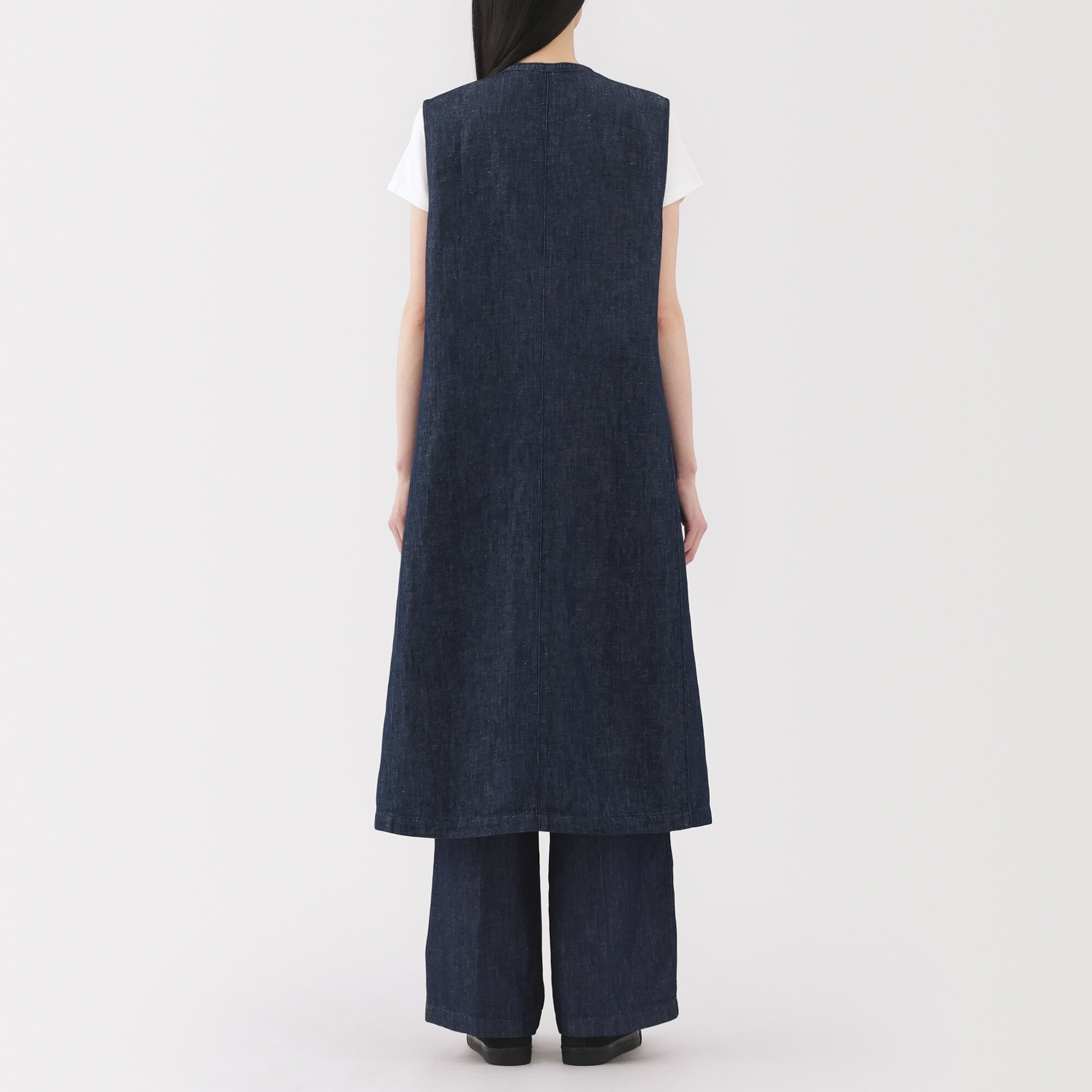 婦人 ヘンプ混 デニム ロングジレ | 無印良品