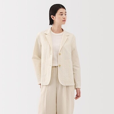 婦人　ヘンプ　コットン　シャツジャケット