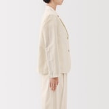 婦人　ヘンプ　コットン　シャツジャケット