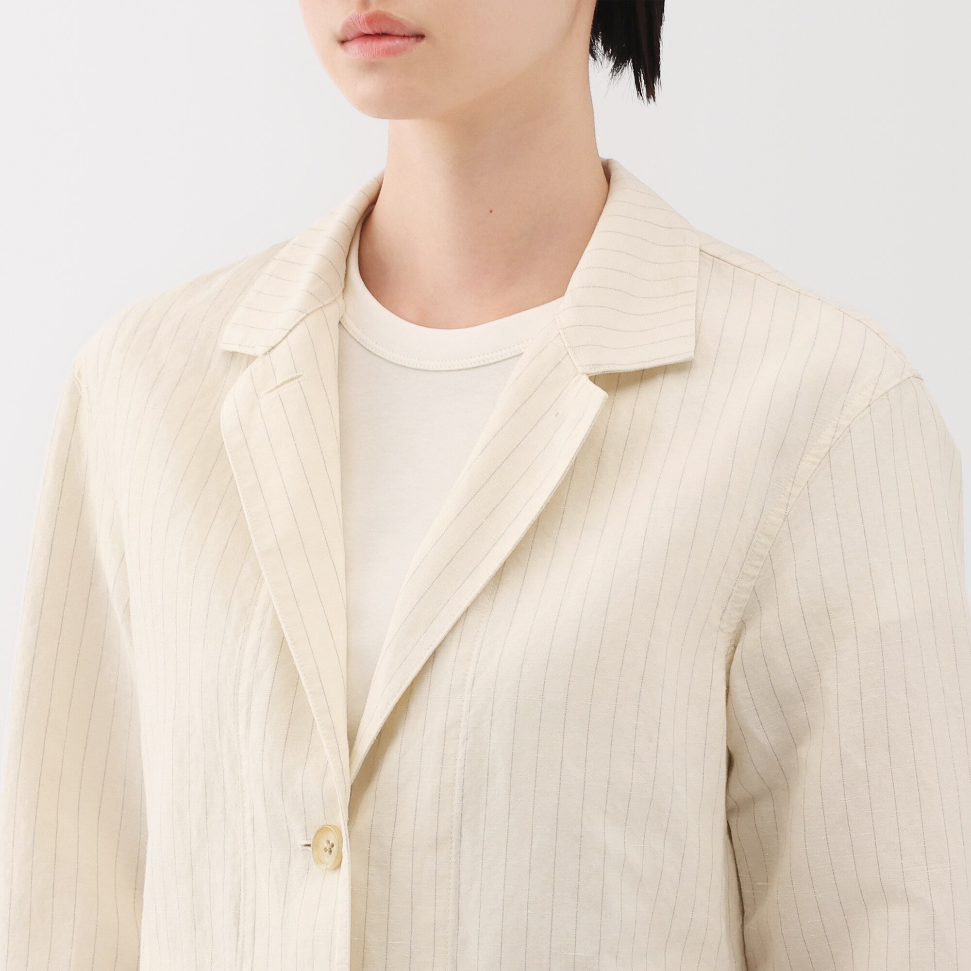 婦人　ヘンプ　コットン　シャツジャケット