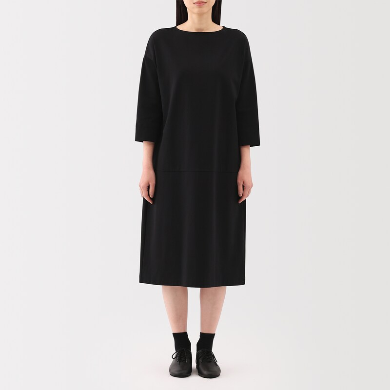 婦人 二重編み七分袖ワンピース | 無印良品 