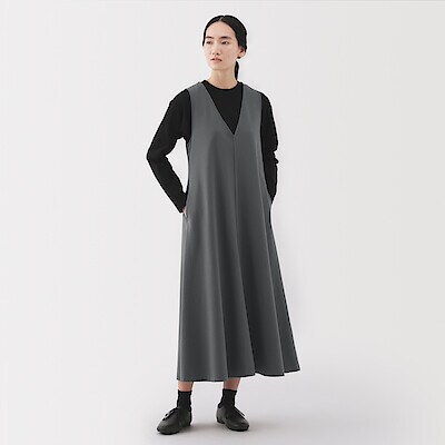 婦人　二重編みジャンパースカート