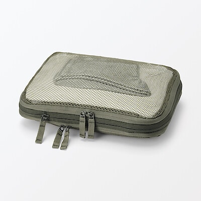 【Ｓ】ポリエステル仕分けケース圧縮タイプ　約２０×２６×１０ｃｍ