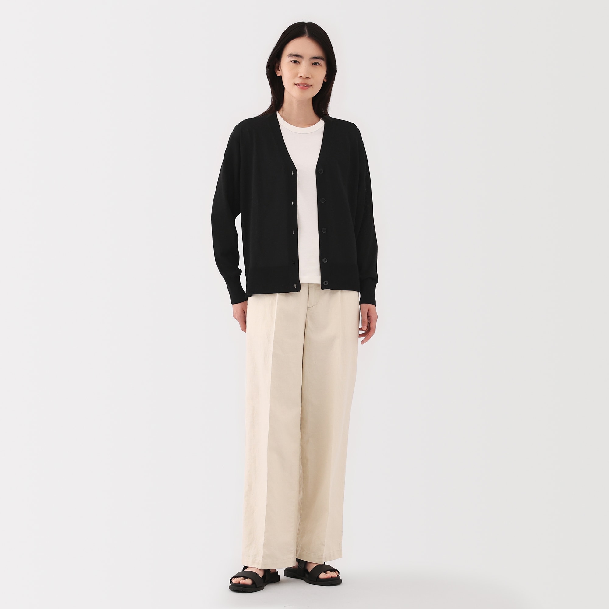 婦人　ＵＶカットライトニットＶネックカーディガン