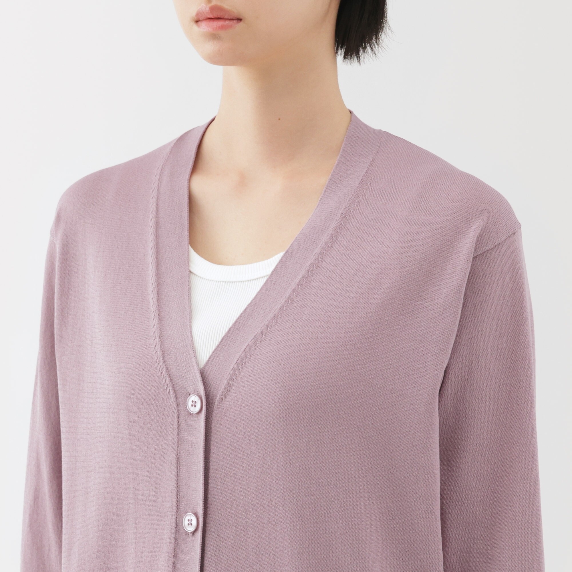 婦人 UVカットライトニットVネックカーディガン | 無印良品
