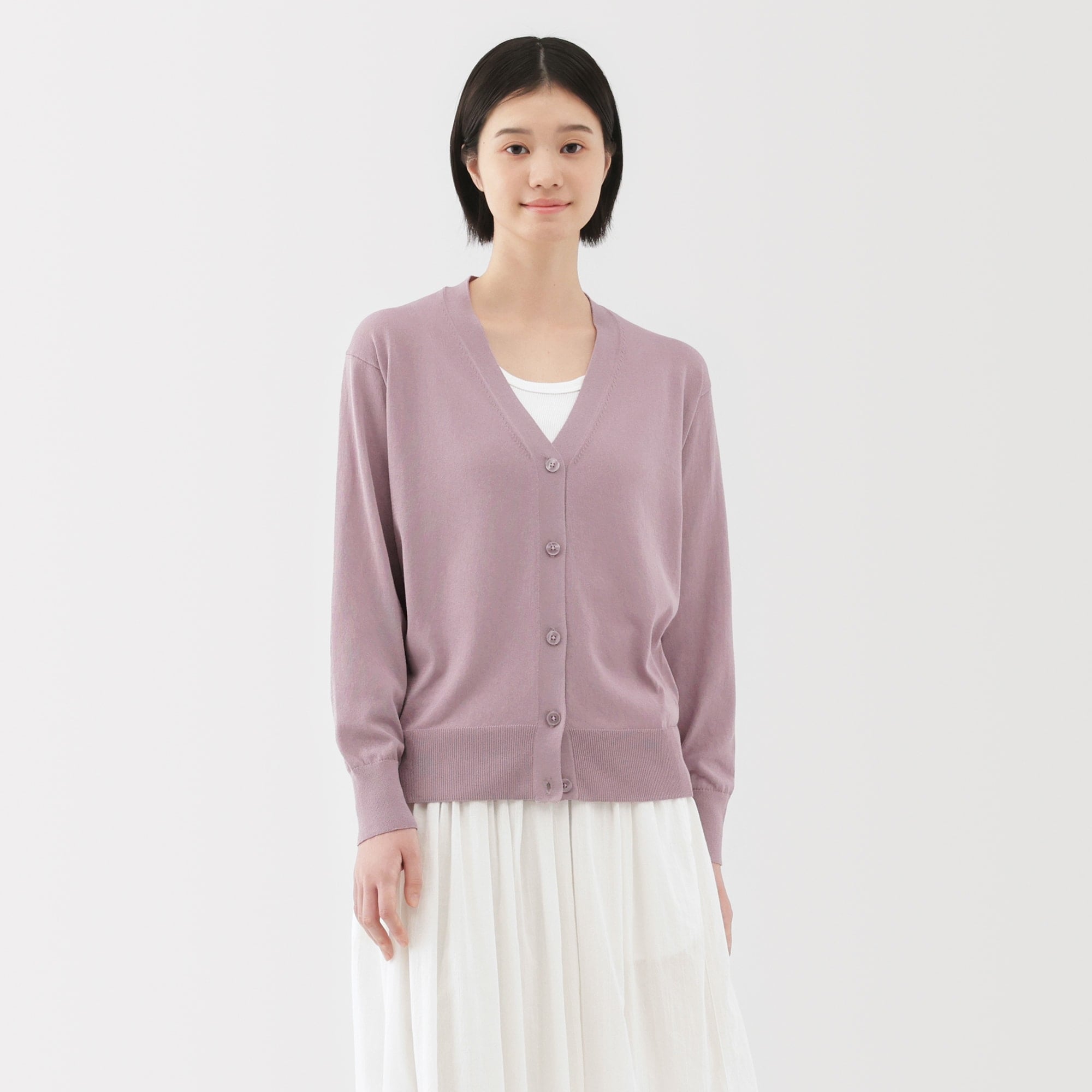 婦人 UVカットライトニットVネックカーディガン | 無印良品