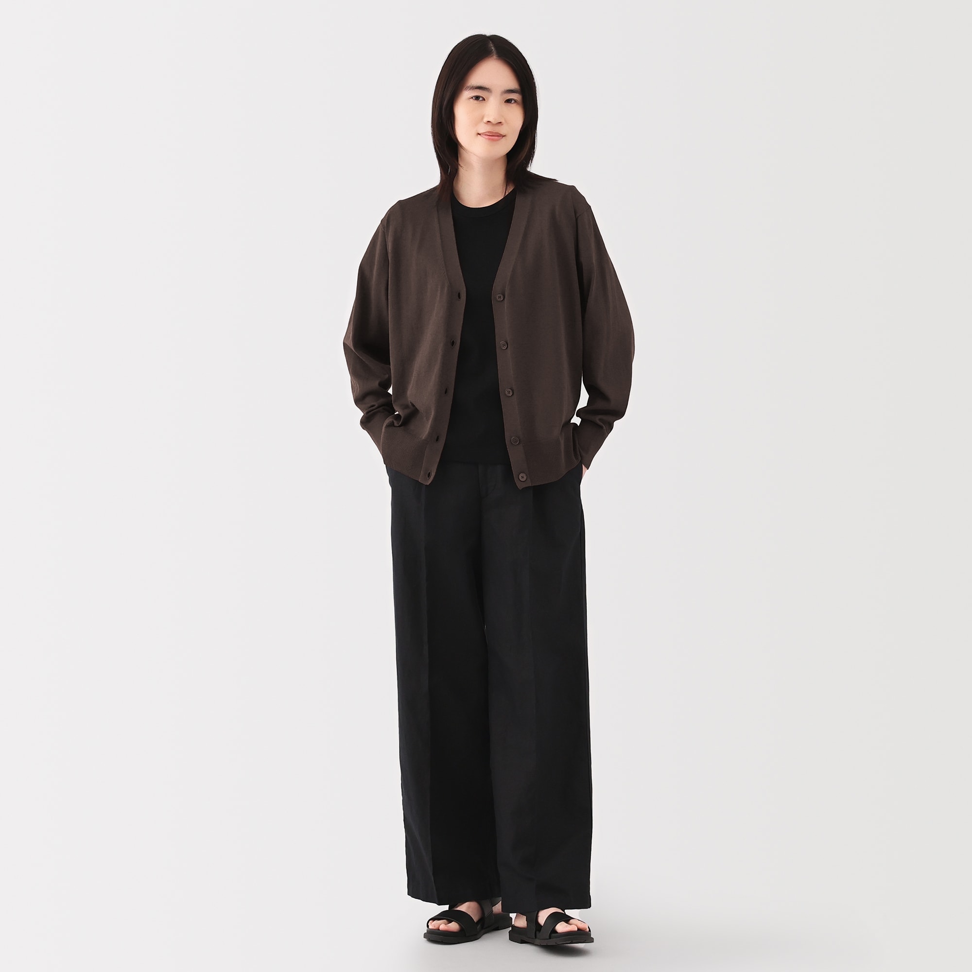 婦人　ＵＶカットライトニットＶネックカーディガン