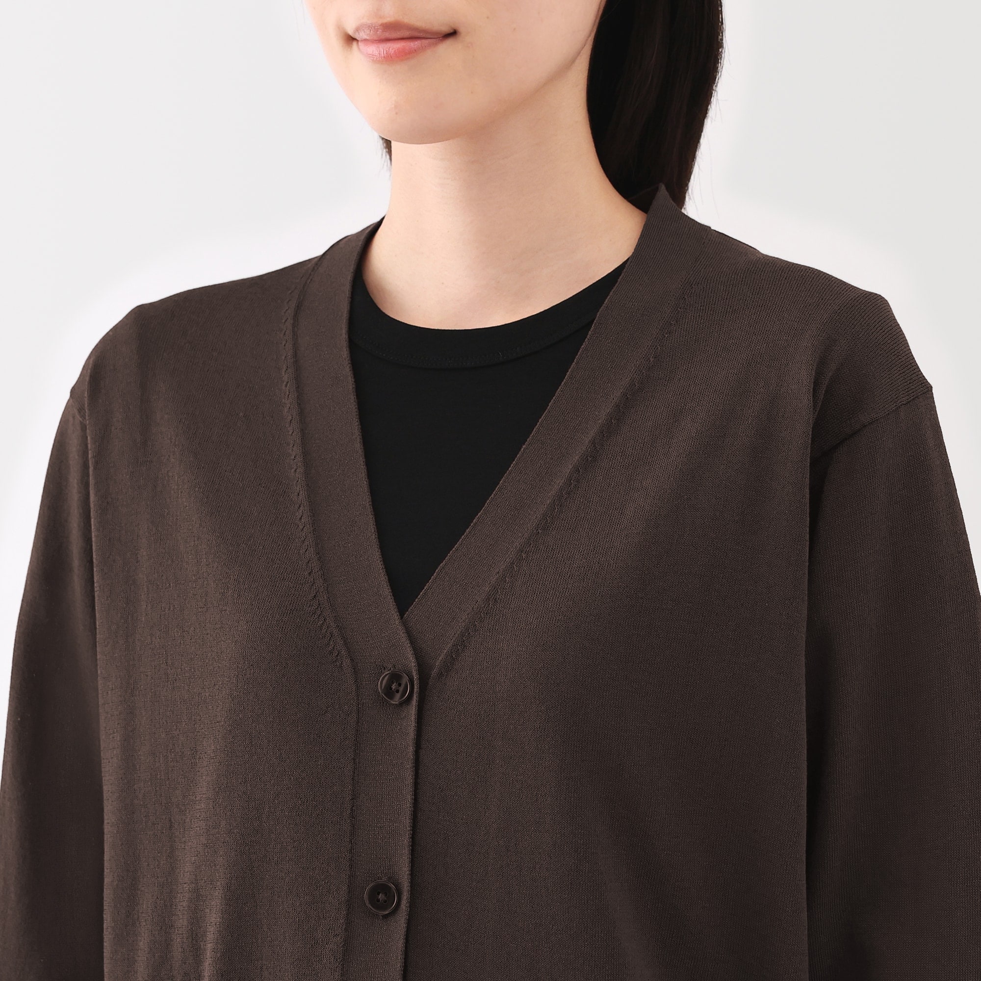 婦人　ＵＶカットライトニットＶネックカーディガン